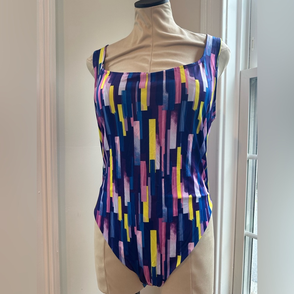 Colorful Geometric Abstract Bodysuit - Picture 2 of 7